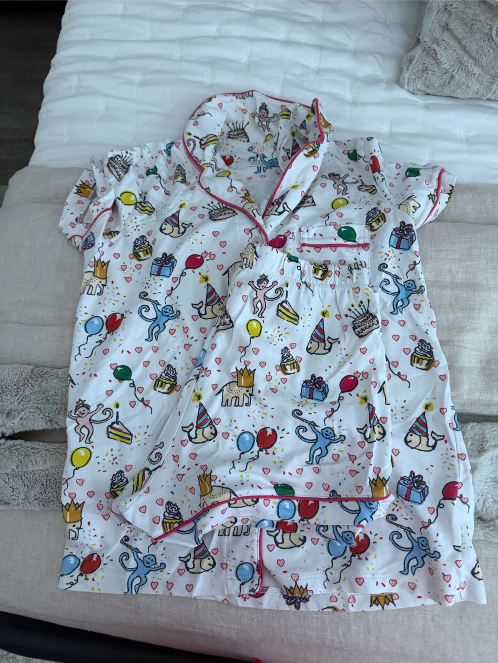 Roller Rabbit Birthday Bonanza Polo Pajamas - XS